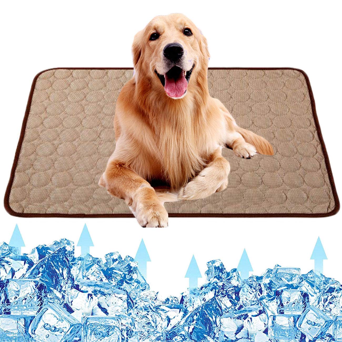 TPYQdirect Dog Cooling Mat Cooling Pad for Dog,Washable Cooling Blanket Cushion for Kennel Sofa Bed Floor Car Seats Travel,12 oz