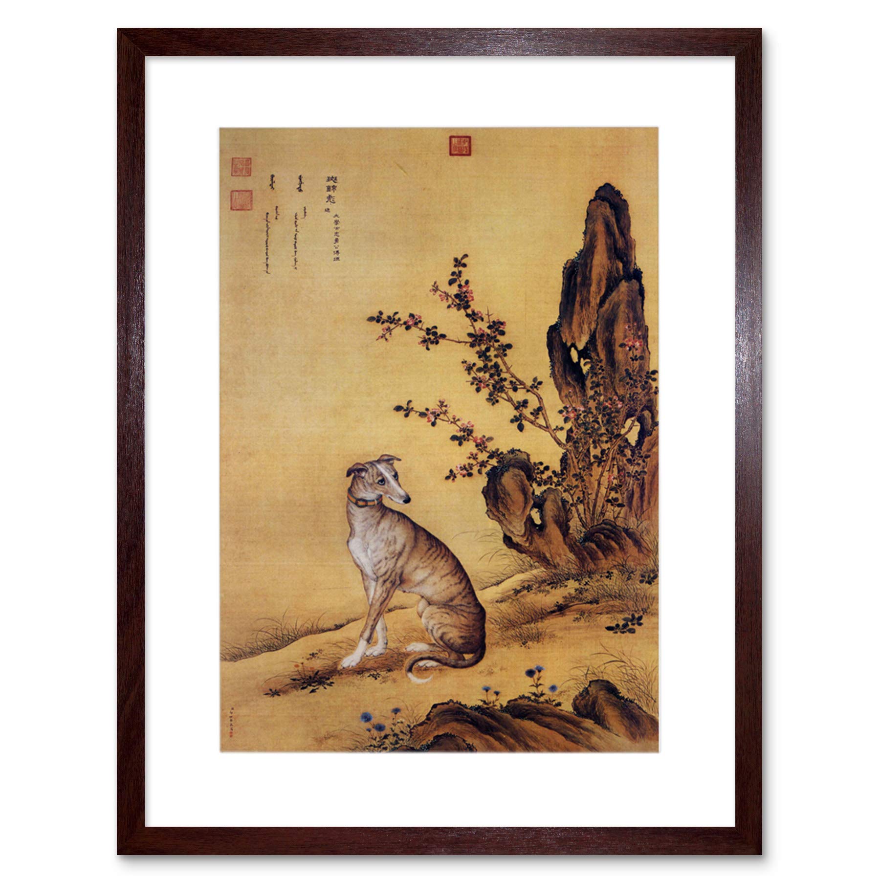 Wee Blue Coo Animal Castiglione Prized Dogs Banjinbiao Greyhound Framed Wall Art Print