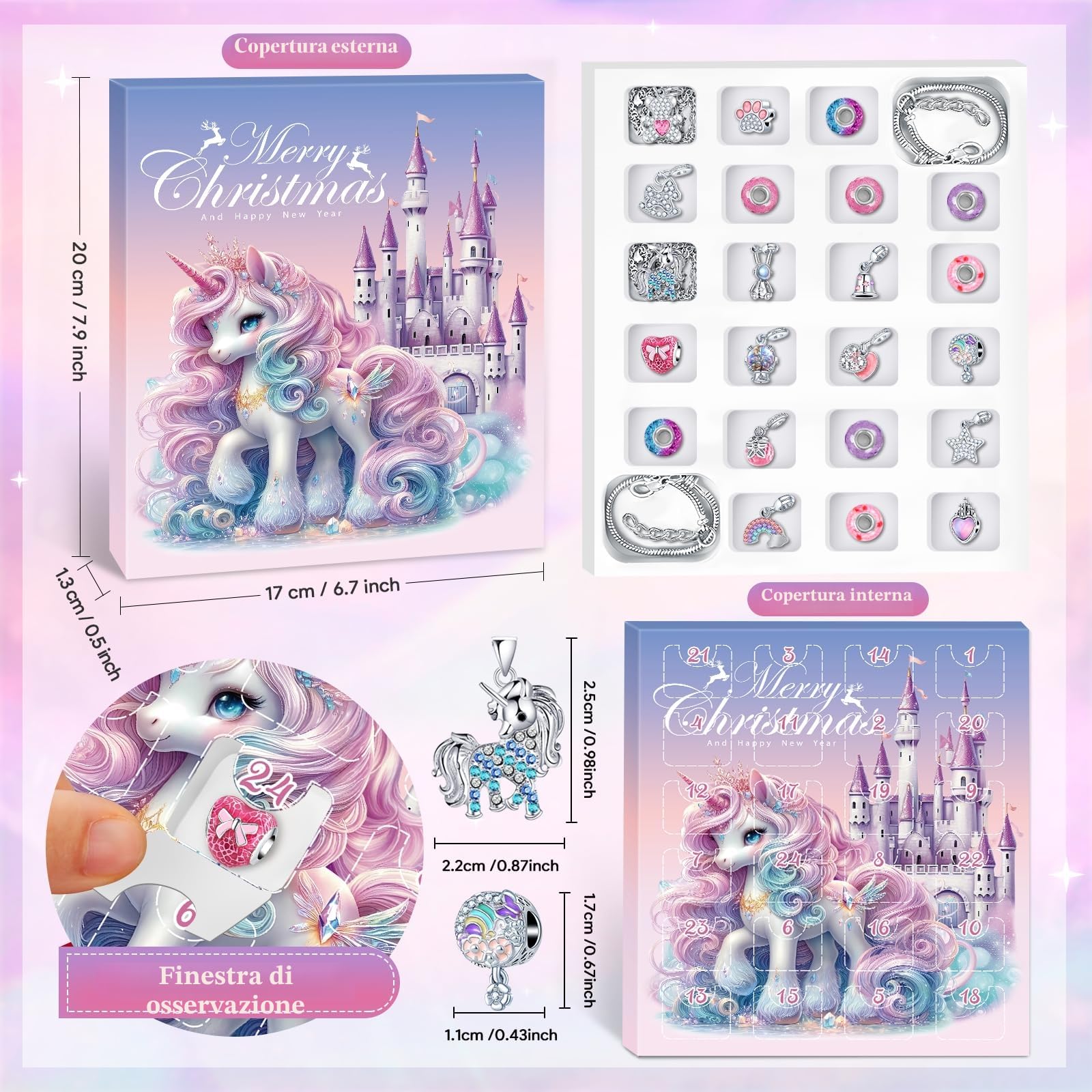 Calendario Avvento 2026 Bambina Gioielli, Calendario Avvento Braccialetti Kinder Bambini Fai da Te, Calendario dell'avvento Bracciale Collane Regalo Natale Ragazza 5 6 7 8 9 10 11 12 13 14 Anni