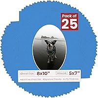 Vista 51 de Tapete de 8 x 10 pulgadas, corte biselado para fotos de 5 x 7 pulgadas, con apertura de tablero de fotos ovalado blanco precortado, sin ácidos, mate