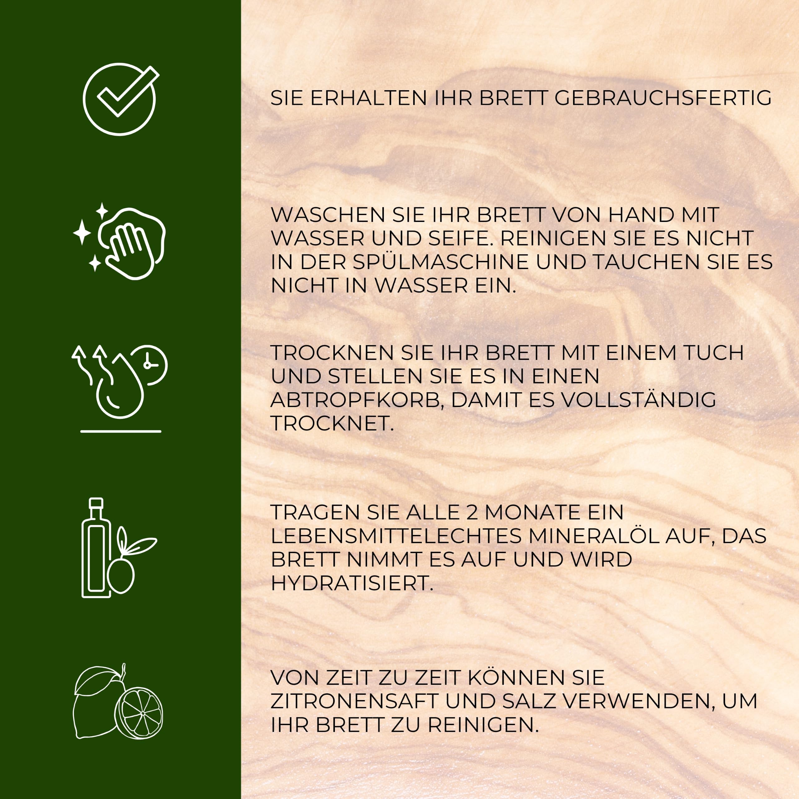 Erreke Schneidebrett aus Olivenholz zum Schneiden und Servieren, 51 x 26 cm | Schneidebrett Holz. Holz-Schneidebrett Küche. Wendbar und handgefertigt. Groß zum Servieren und Schneiden von Käse. Wurst