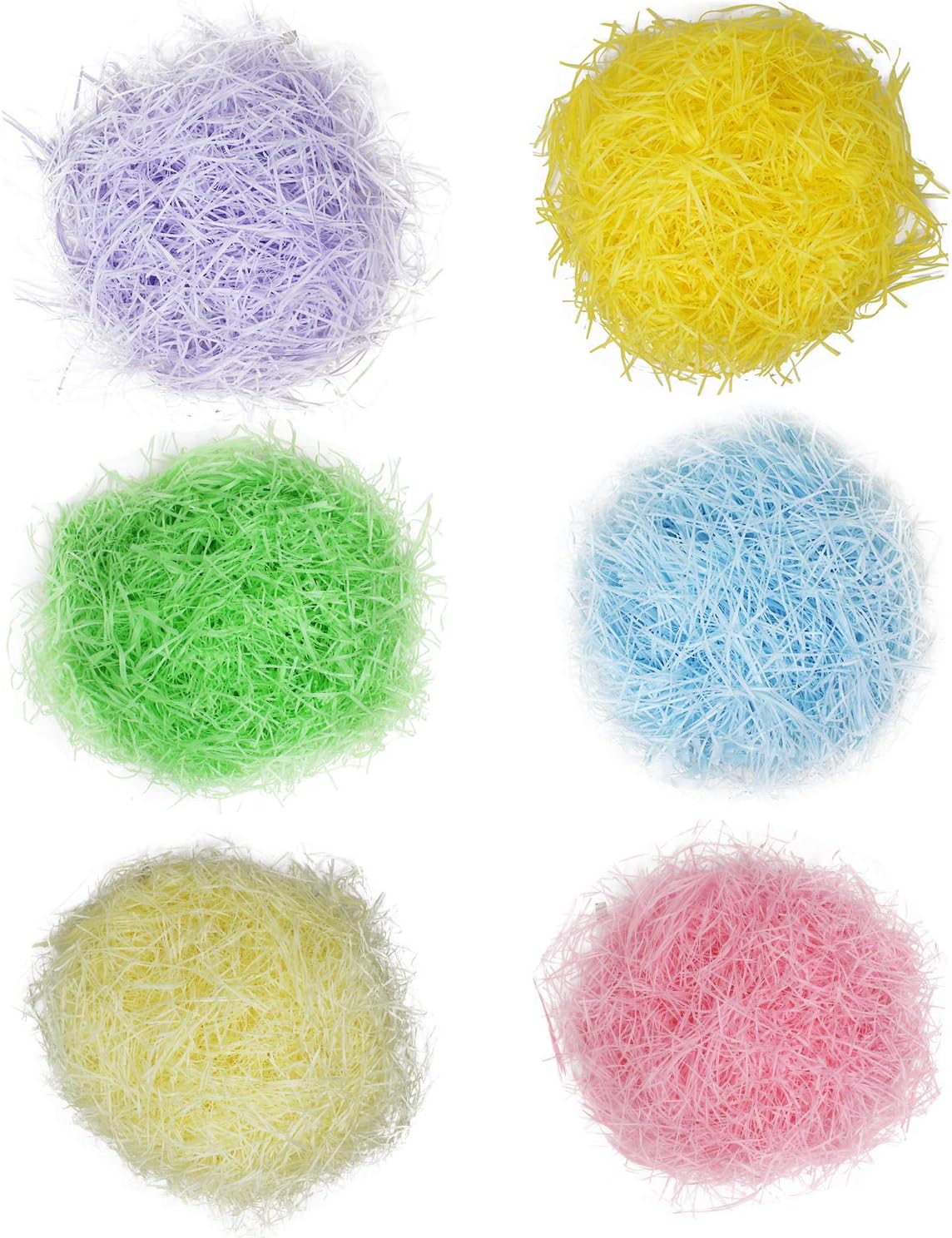 JOYIN Recyclable Shred Paper Grass 24oz (680g) 6 colors Easter Basket Filler Stuffers for Easter Egg Hunt Décor, Party Favors, Classroom Event Decoration.