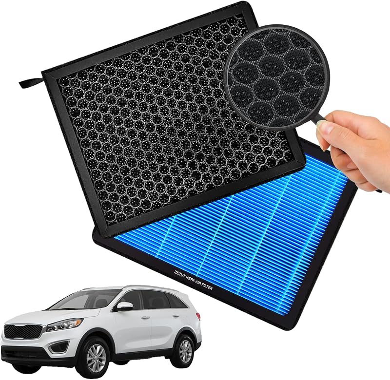Filtro de ar-condicionado de cabine ZEZUT com carvão ativado para Kia Sorento 2016 a 2020 – 1 unidade