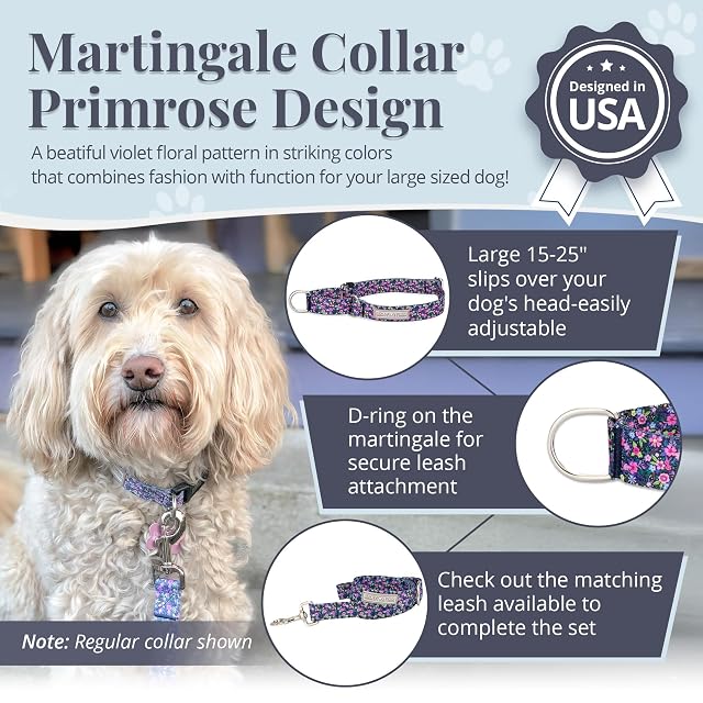 Foto 2 de 8 de Lucky Love Dog Martingale - Collar para perro, ajustable, antideslizante, duradero y suave, para perros…
