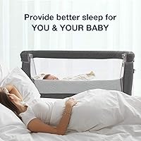 Vista 3 de RONBEI Moisés para bebé, fácil de montar, moisés para bebés/bebés, moisés de altura ajustable para bebé recién nacido