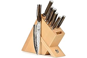 Shun Knives Set: Premier 8-Piece Knife Block Set for Home Cooks and Professional Chefs