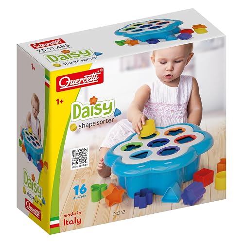 Quercetti - 0242 - Daisy Juego de las Formas 12 m+, color/modelo surtido, L33cm x W31cm x D13cm