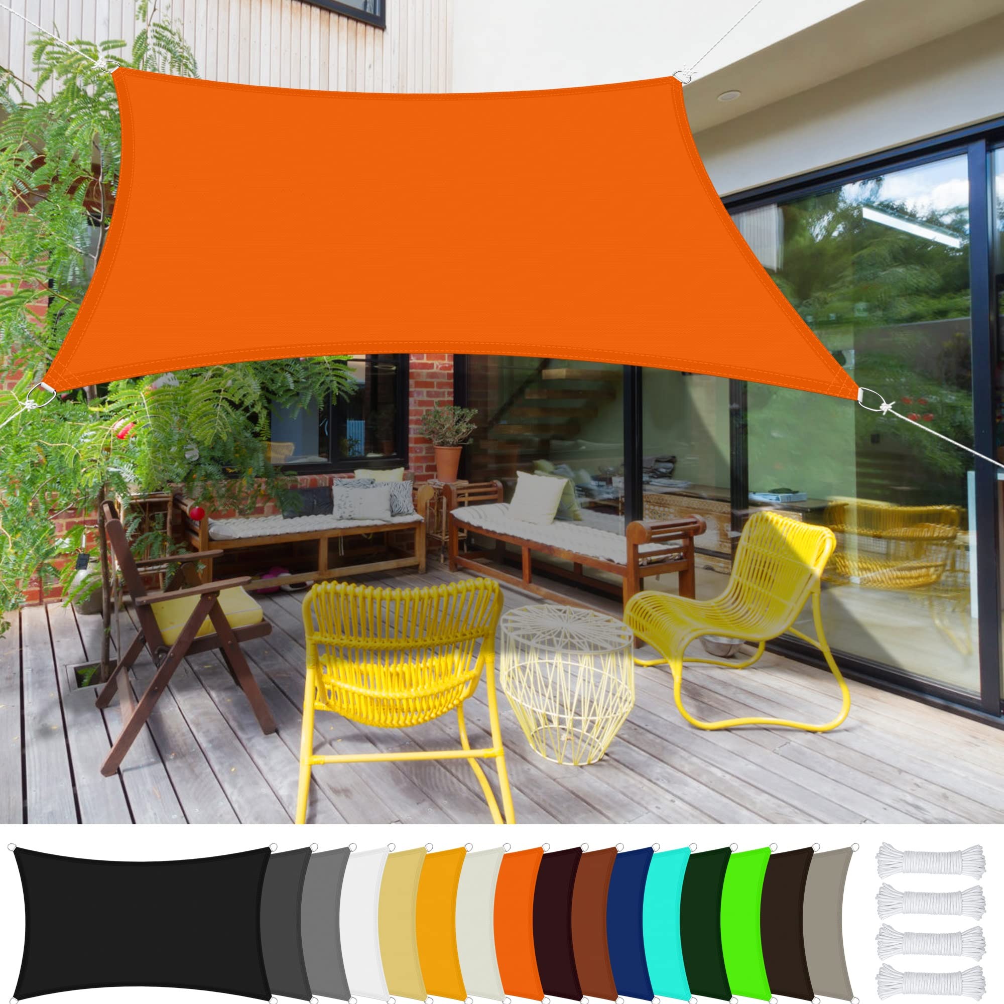 Auvent imperméable de jardin 2x2 m pour créer un coin d'ombre