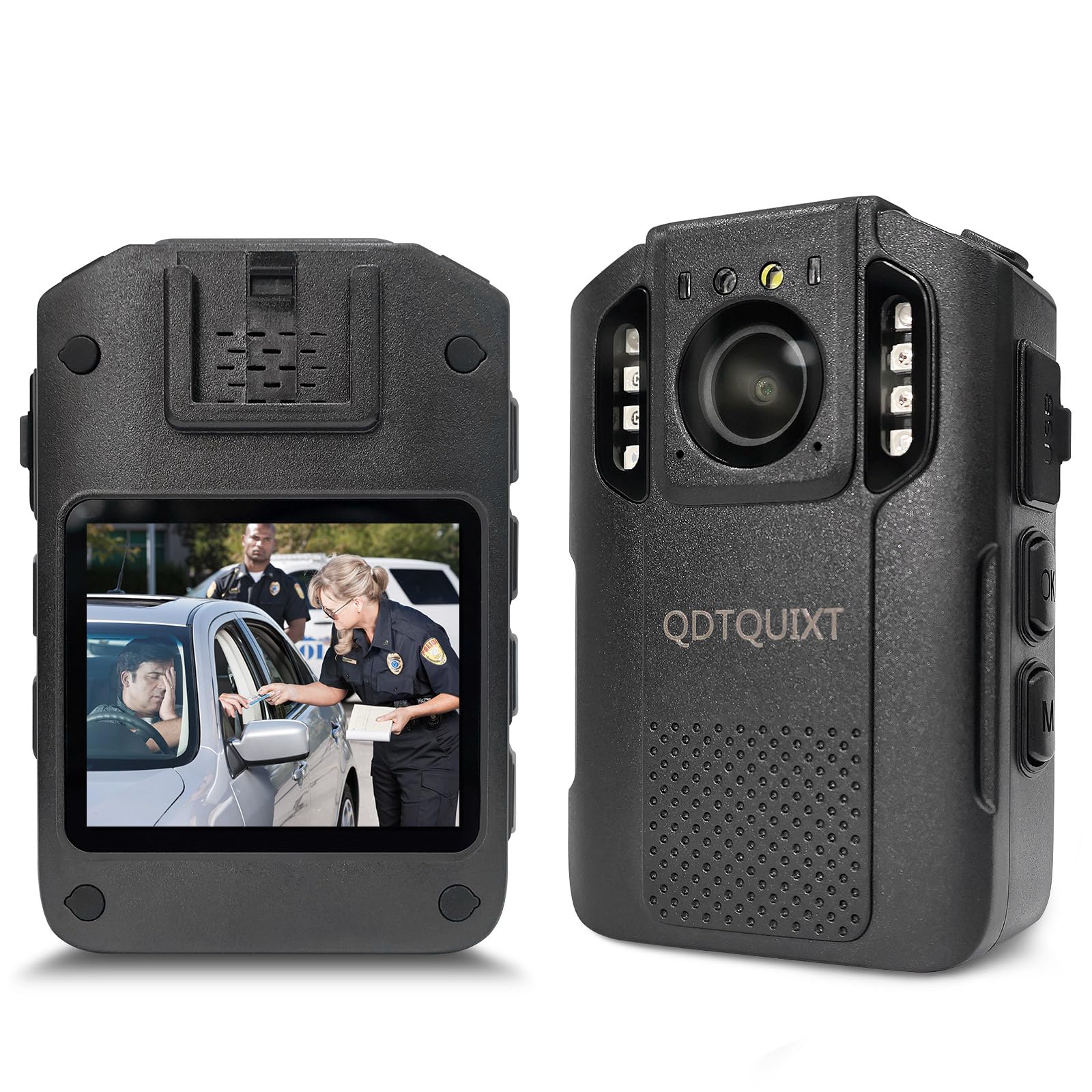 Body Camera for Law Enforcement,12.5H 3600mAh Battery 2K/1080P Video 68MP Photo,Infrared Night Vision & Motion Detection,512GB TF Support 2M Drop Resistant (32G)-image-49