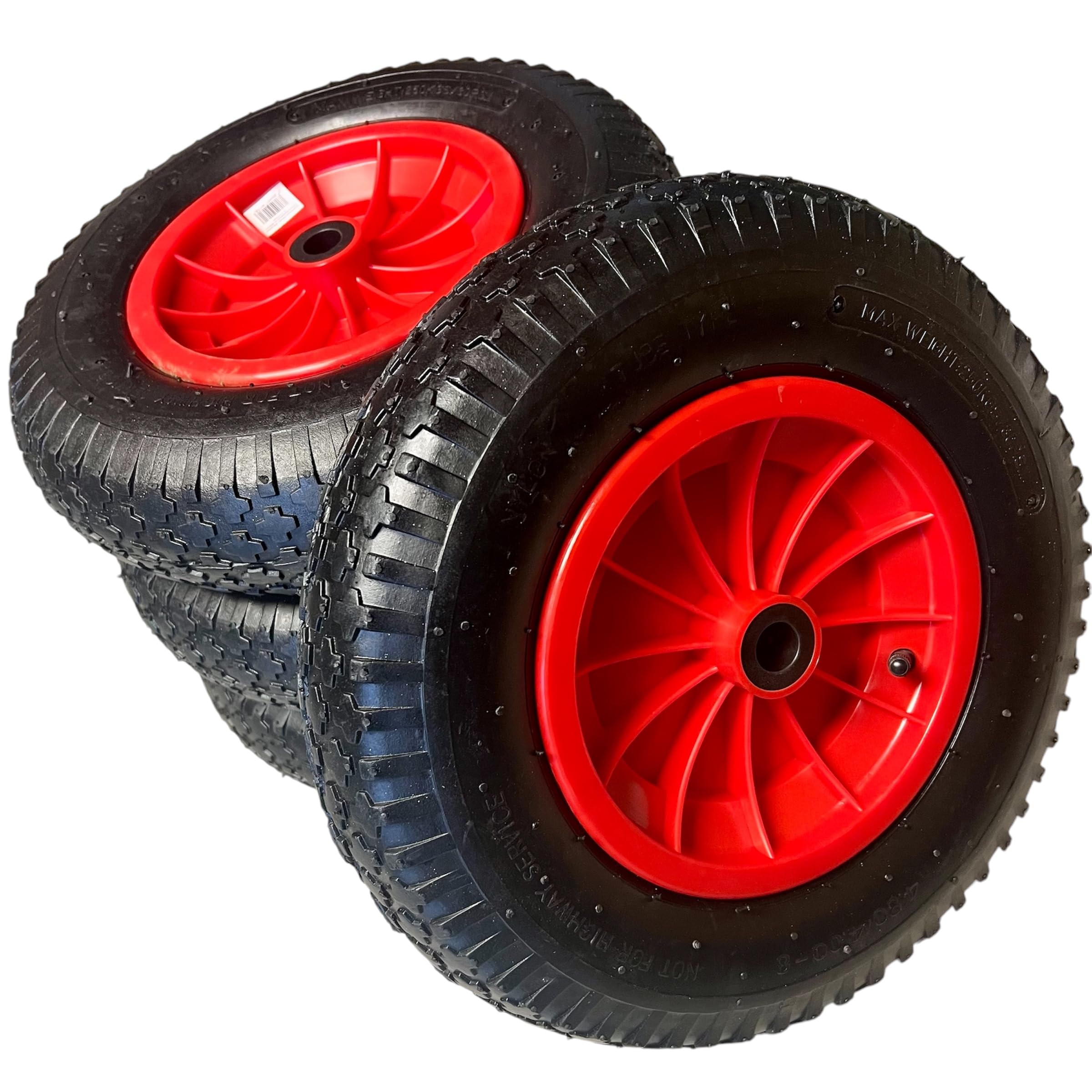 Produktbild von KOVA Schubkarrenrad 4.80/4.00-8 Luftreifen – Traglast 120kg, Für Achse 20mm, Nabenlänge 72mm – Ersatzrad Komplett