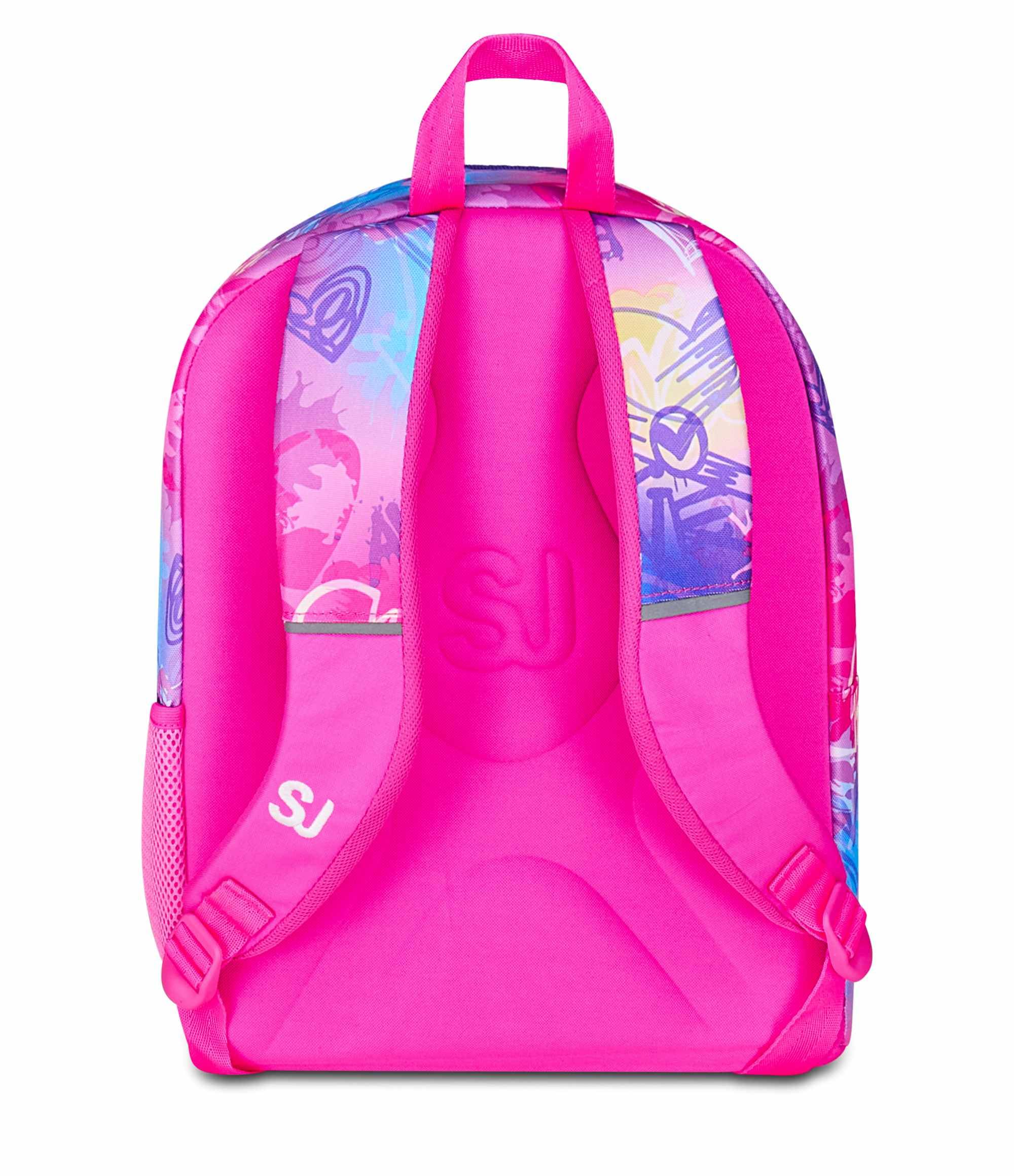 SJ GANG STYLE JAM GANG Zaino Scuola Advanced, Fucsia, Doppio Scomparto e Tasca per Borraccia, 29 L, Zaino Scuola Elementare, Zaino Bambina