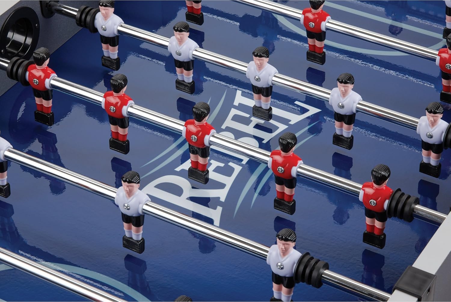 Fat Cat by GLD Products Rebel 4.5’ Foosball Table with Easy Snap Rods for Quick Assembly, and Sharp Blue Playing Field and Abacus Scoring, One Size : Sports & Outdoors