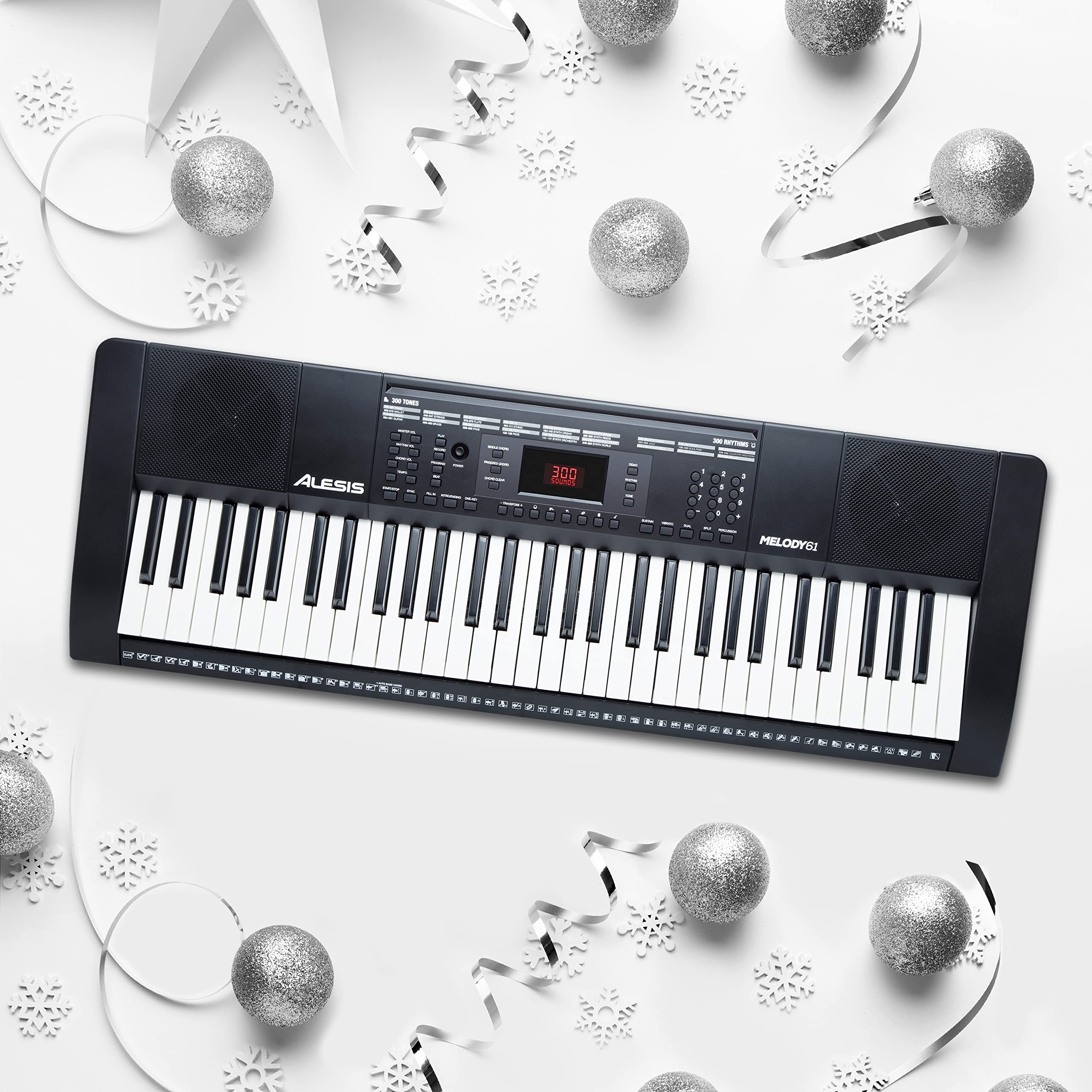 Alesis Melody 61 Key Keyboard Piano with 300 Sounds, Speakers, Digital