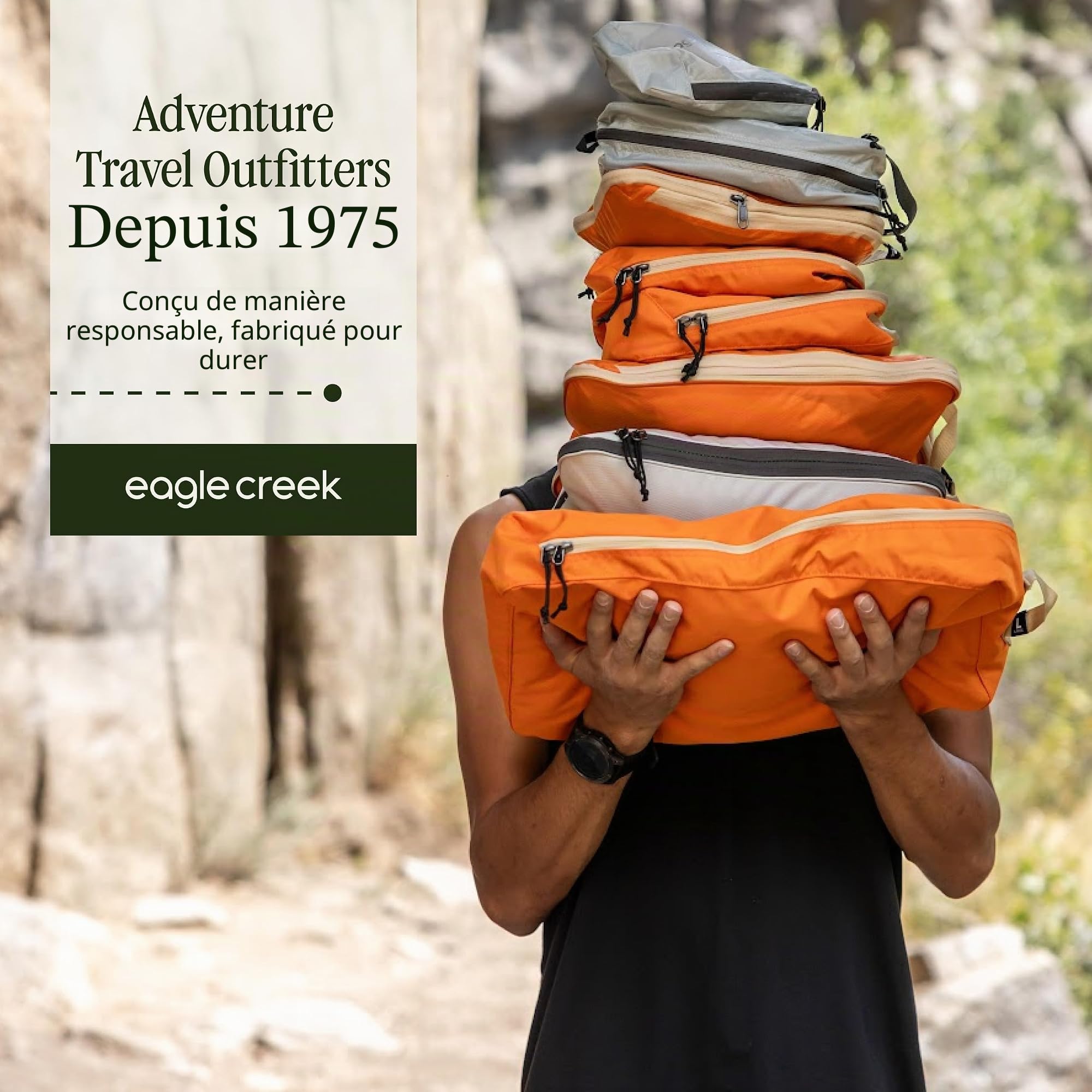 Eagle Creek Pack-It Specter Cubes d'emballage de compression – Sacs de rangement en tissu Ripstop durable, ultra léger et résistant à l'eau pour vêtements et équipement, noir, isolé (nouveau), S/M