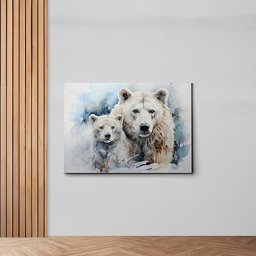 Miniatura 6 de Fox Mother Cub Prints, In The Style Of Stencil,Based, Ivory, Kids Wall Art, Kids Wall Art Display, Mom And Baby Animal Art Print, Wall Art, Art Print