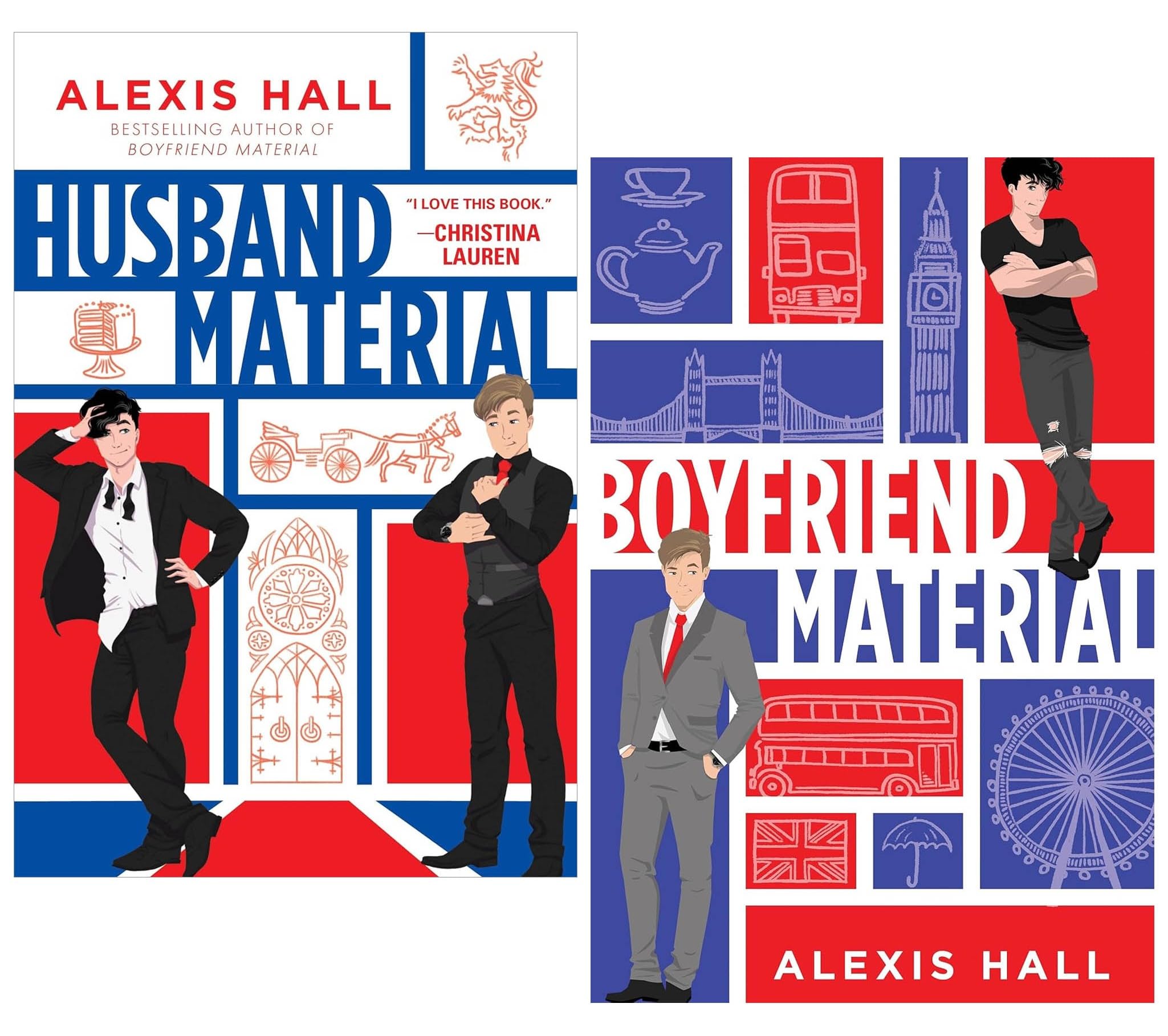 Boyfriend Material Series 2 Books Collection Set (Boyfriend