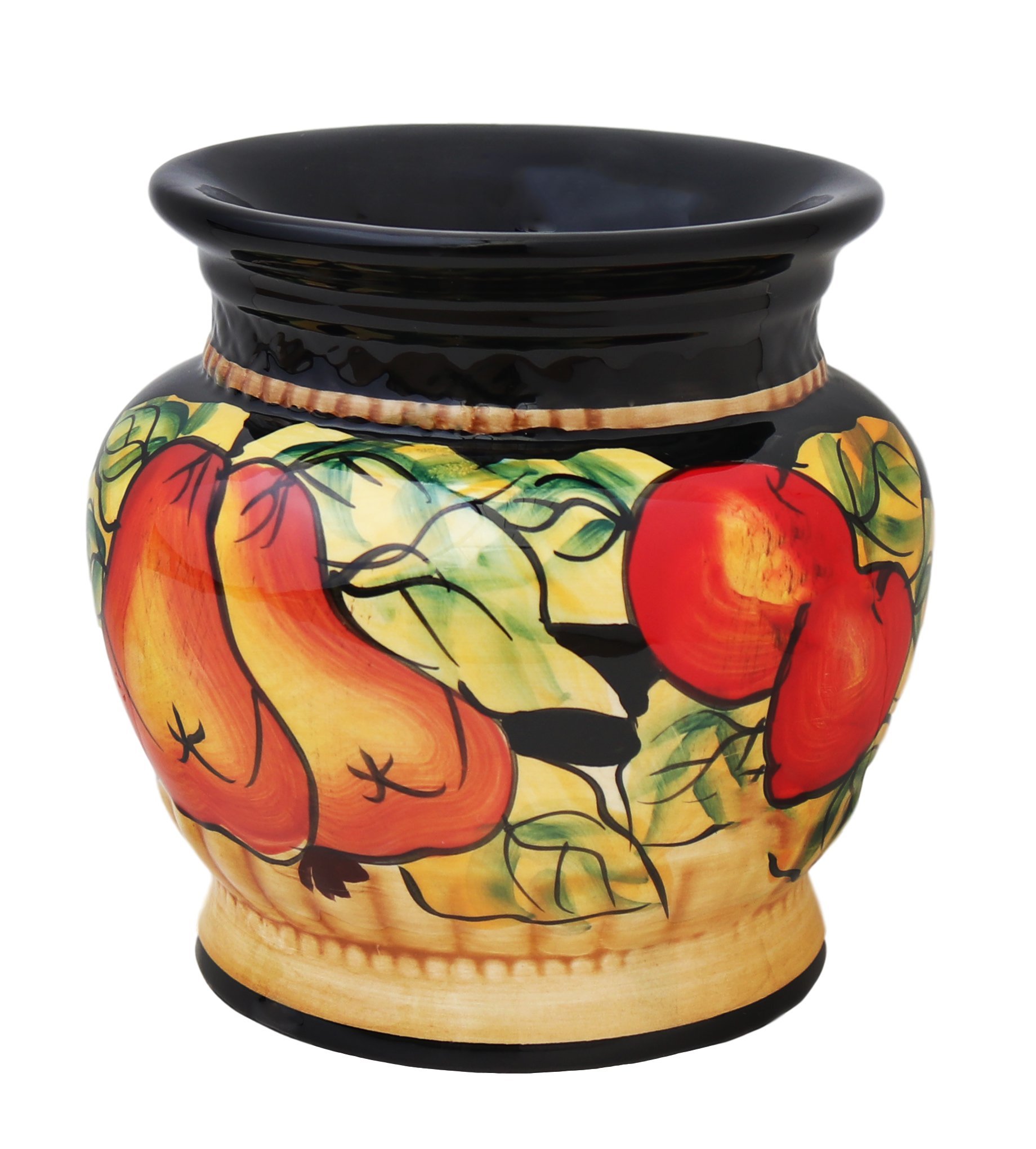 ACK Tuscany Black Decor, Winter Fruit Electric Tart Burner 4-7/8, 85965