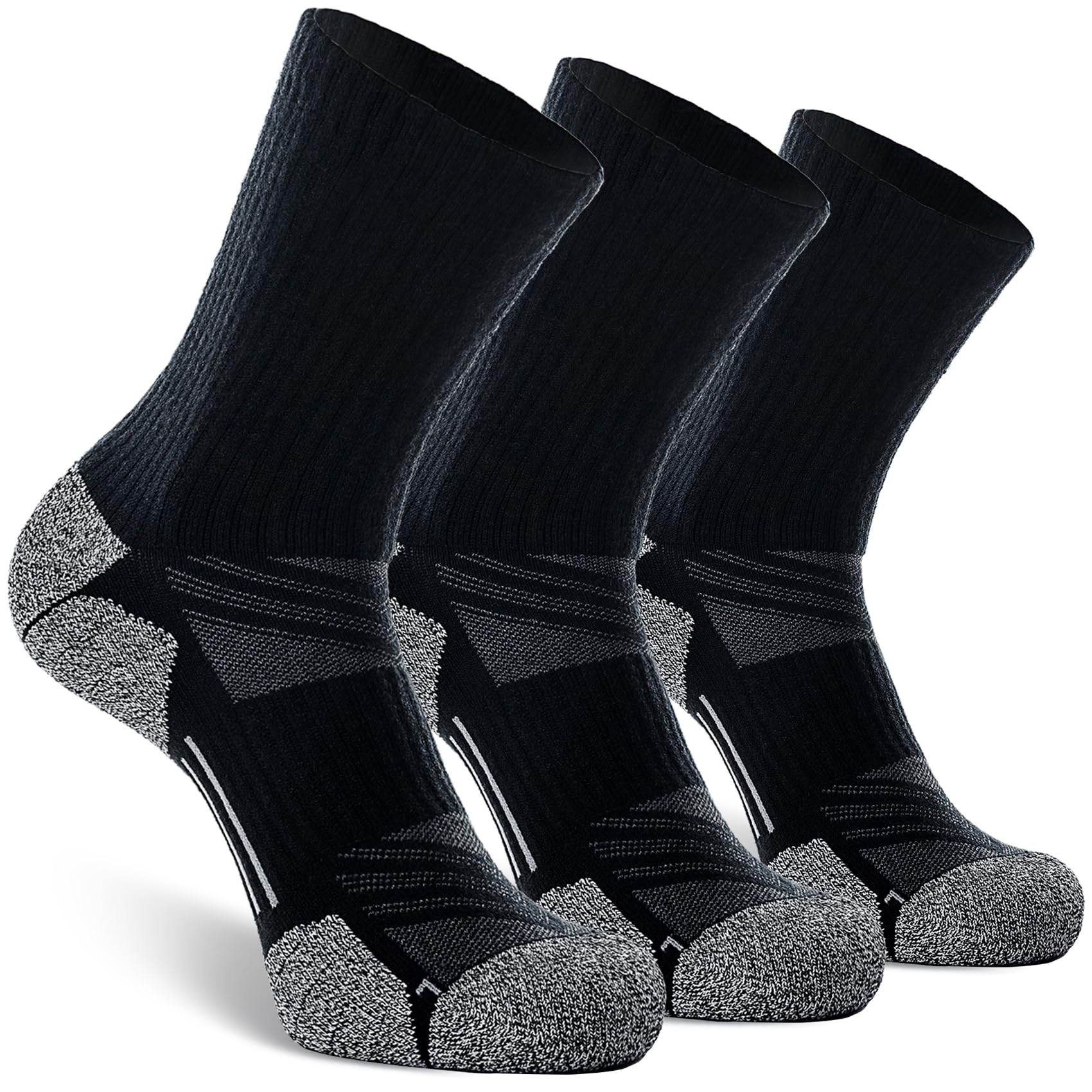 CWVLCCrew Hiking Socks, Cushion, Moisture Wicking, Arch Compression Boot Socks