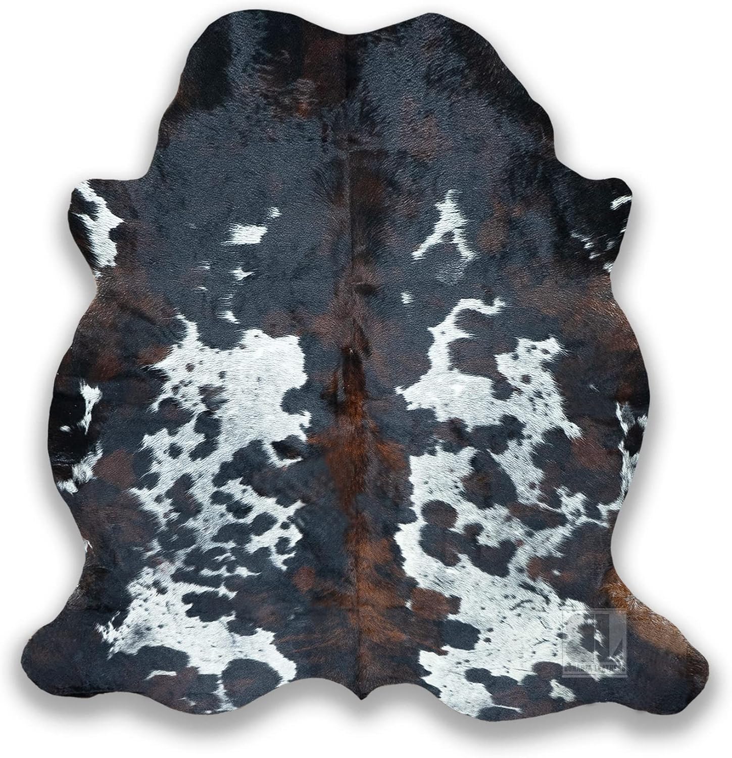 bonanza leathers Genuine Cowhide Rug Dark Tricolor Size S/L
