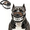 Bozal de perro aterrador con dientes, divertido y terrorífico, anti-ladridos y anti-mordidas para perros pequeños, medianos y grandes (Tipo-A, XL) 1