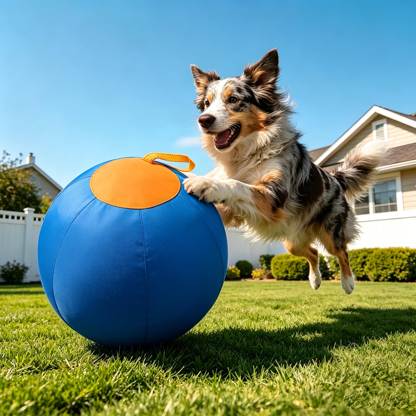 Herding Ball für Hunde, Aufblasbar Treibball Hund, Training Hundeball (A)