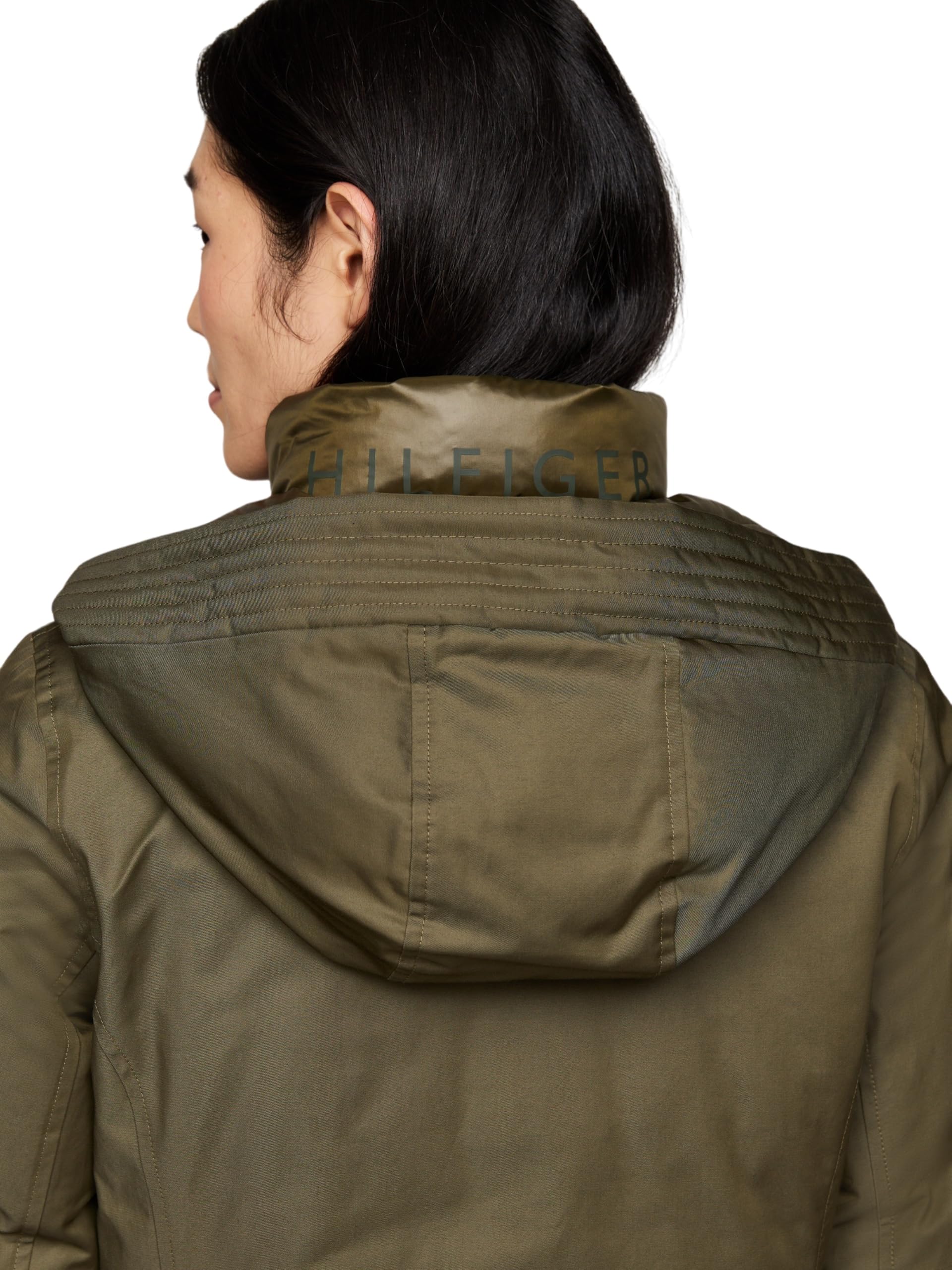 Tommy Hilfiger Parka Mujer Nylon Mix Padded Parka Acolchada