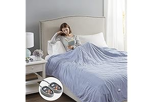 King Electric Blanket with Dual Controls and Sensational Soft Ribbed Micro Fleece...