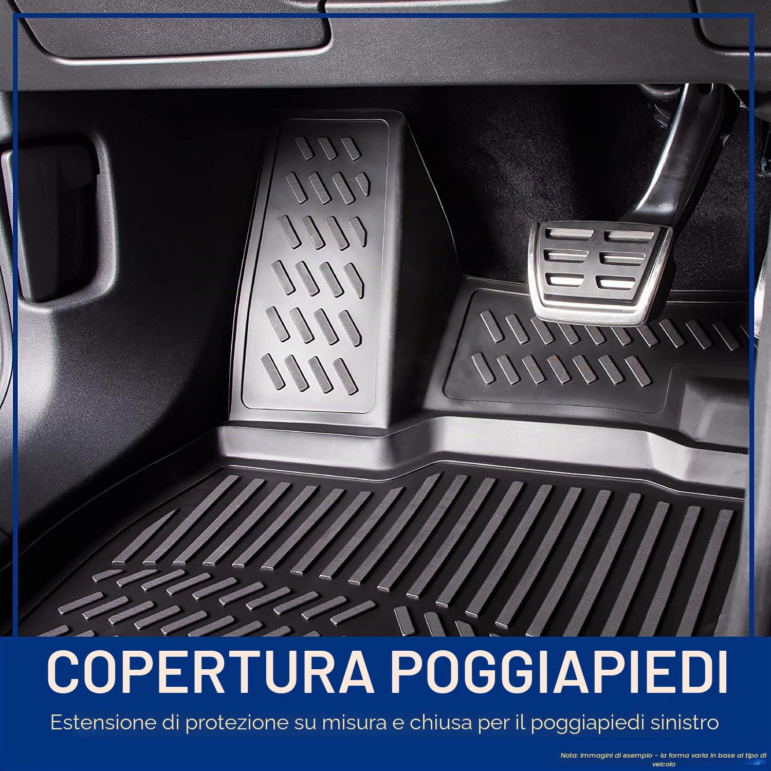ELMASLINE 3D Tappetini Gomma per VW T-Cross 2018-2026 | Bordo Extra Alto | Tappetini Auto
