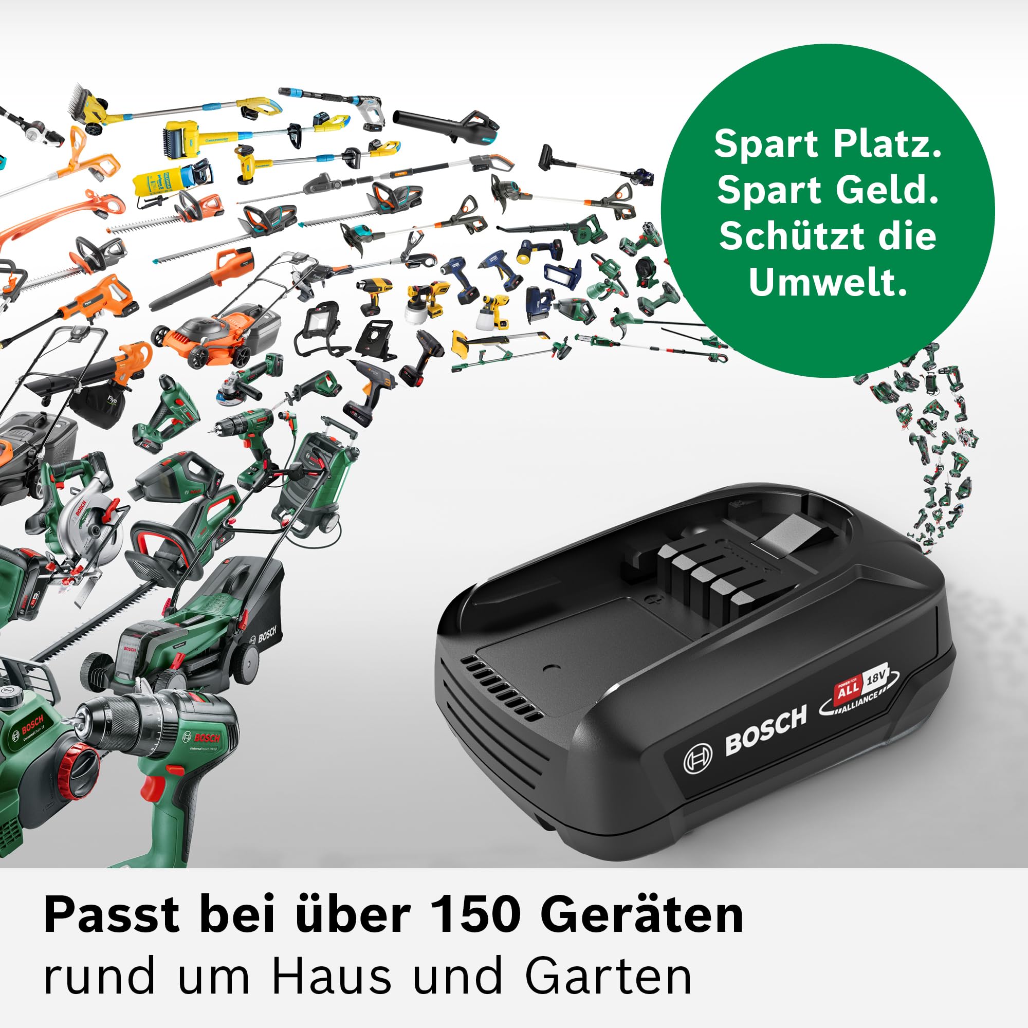 Bosch Wechsel-Akku BHZUB1830, 3.0 Ah, 18V, Power for All Alliance, geeignet für alle kabellosen Unlimited Staubsauger, Lange Laufzeit, für alltägliche Reinigungen, schwarz