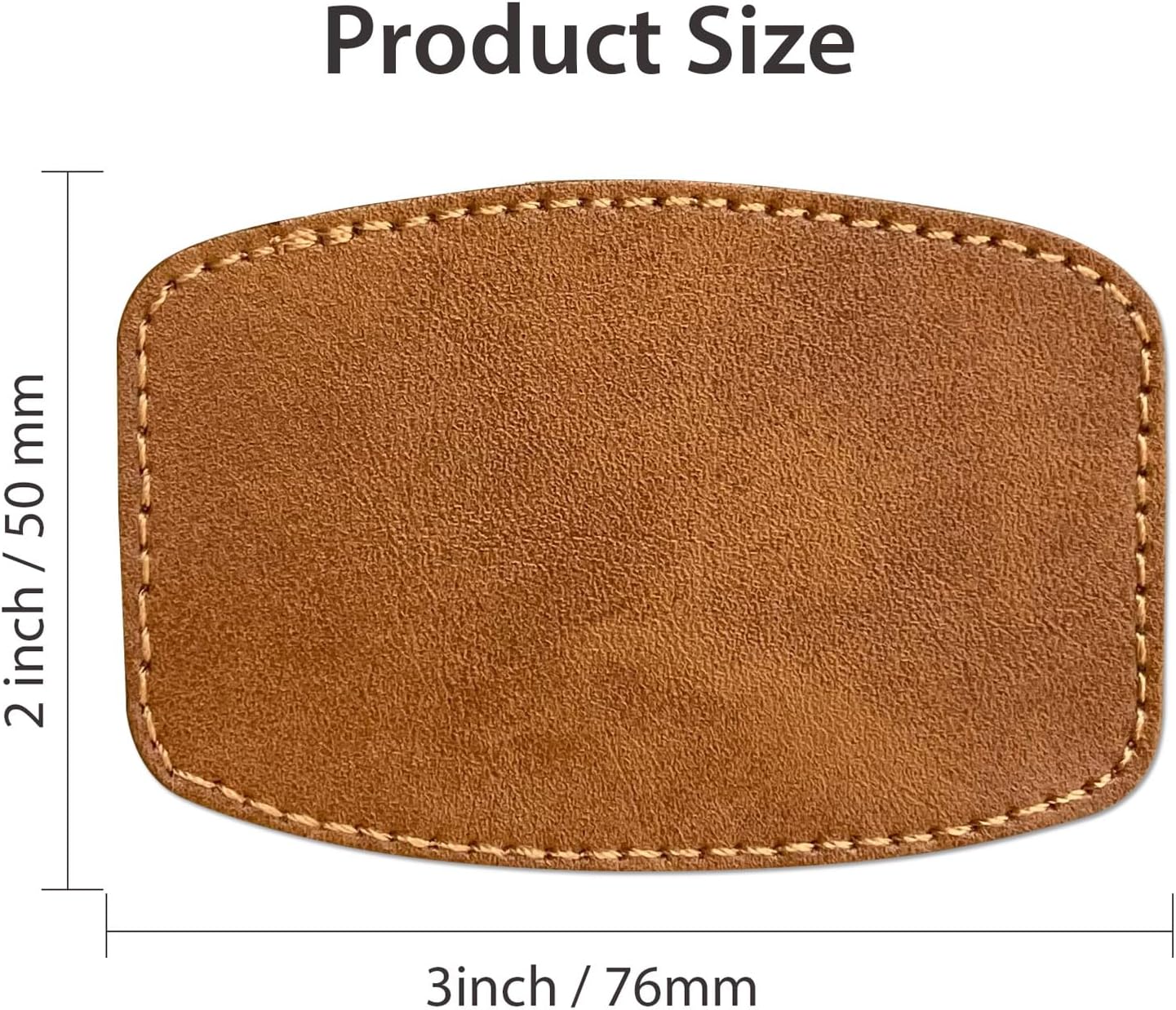 Leather Patches for Laser Engraving Iron-on Hat/Cap/Beanies/Stocking,Blank Faux Leatherette Sheets for Laserable Engrave with Heat Press Adhesive(Dark Brown/3 in×2 in/30 Pieces)