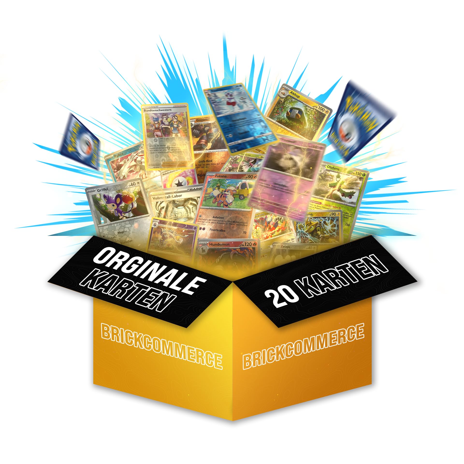 20 cartas de Pokémon inversa holo brillante alemán, raras cartas holográficas inversa de juegos actuales, cartas originales de Pokémon para coleccionistas, cartas coleccionables de Pokemon, fans