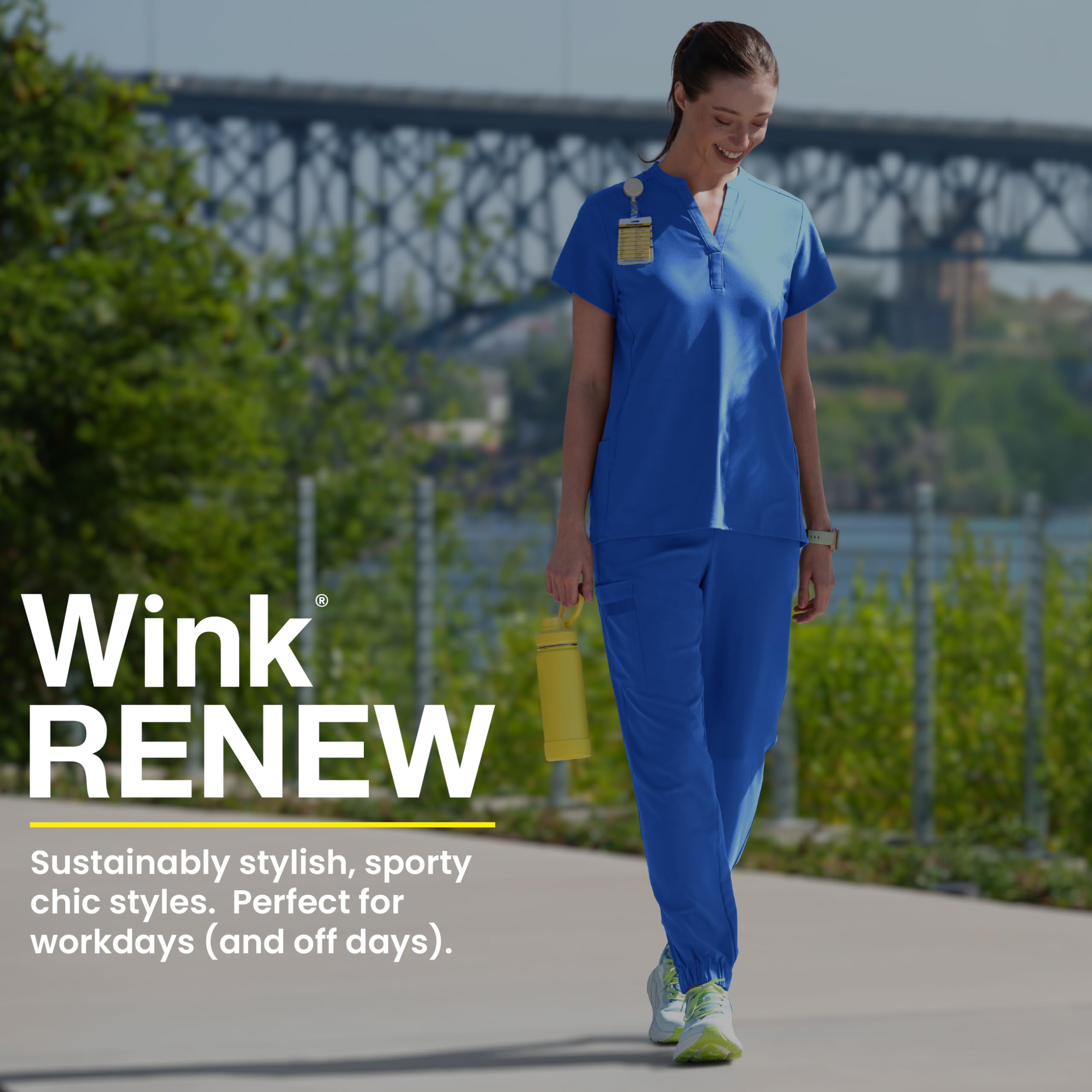 WonderWink Womens Jogger Medical Scrubs Pants, Navy, X-Large US