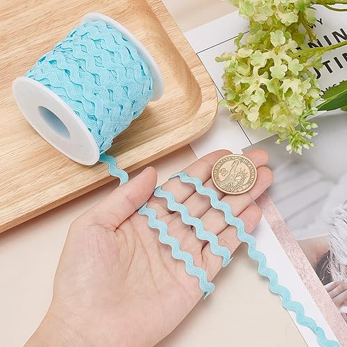 Miniatura 27 de GORGECRAFT 1 rollo de cinta RIC Rac de 27 yardas/82.0 ft para coser con flecos, 0.197 in/0.2 pulgadas para coser flores, boda, fiesta, cinta de Verde