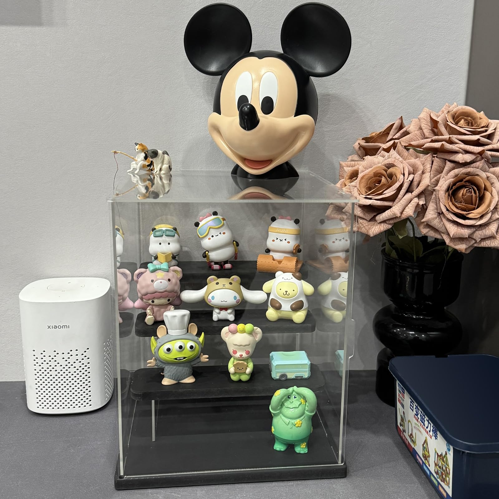 Amazon.co.jp: コレクション用アクリルディスプレイケース、ドア付き4