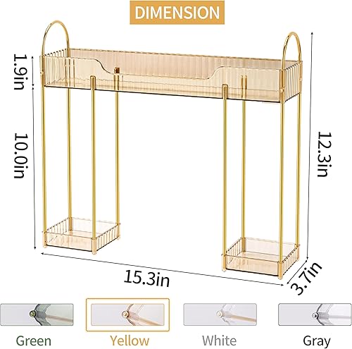 Miniatura 8 de YCIA&DONE Organizador de encimera de baño sobre el grifo, organizador estrecho sobre el fregadero, organizador de encimera montado en la mesa sobre