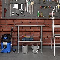 Vista 193 de Mesa de trabajo de acero inoxidable, mesa de metal