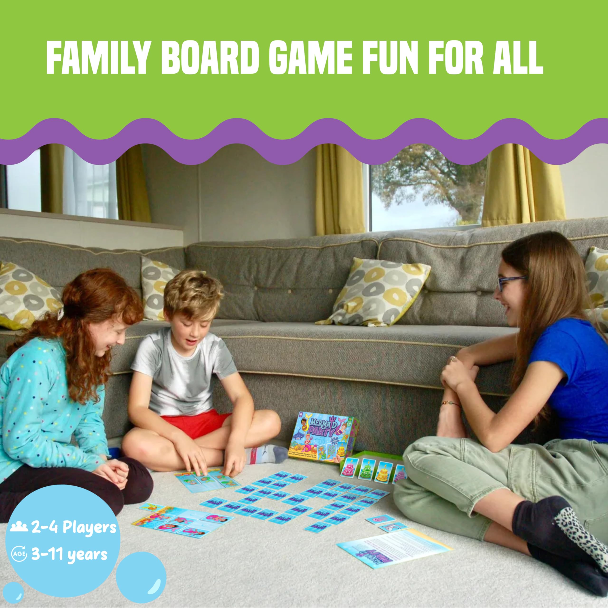 Little Acorn Games Mermaid Party Board Game for Kids Ages 3-11 Years Old - Fun Family Game and Mermaid Gift for Girls and Boys - Image 2