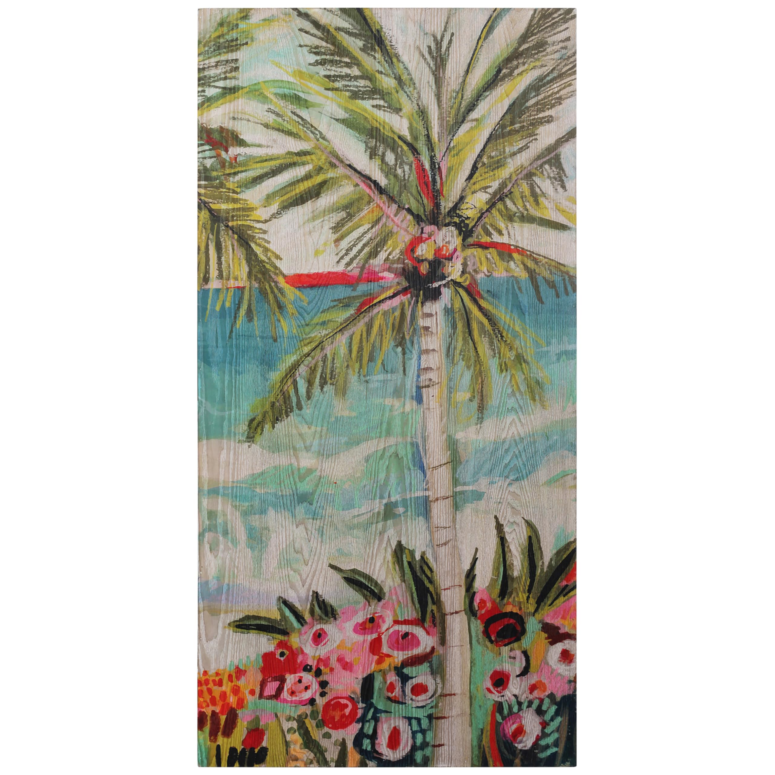 Empire Art Direct Palm Tree Wall Art Fine Giclee Printed on Hand Finished Ash Wood Ready to Hang