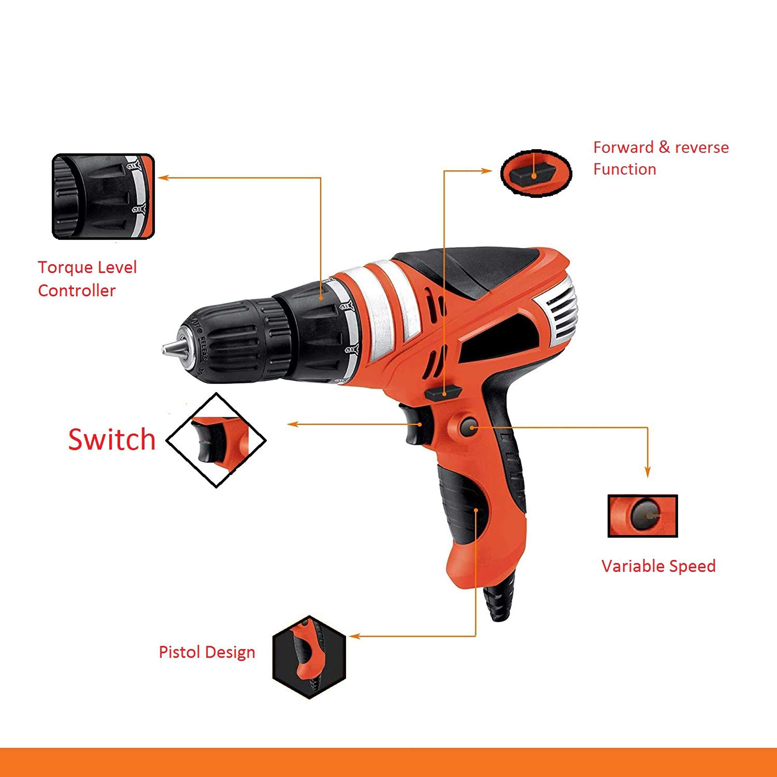 Buy ABA Torque Adjustment System Electric Screw Driver Cum Drill