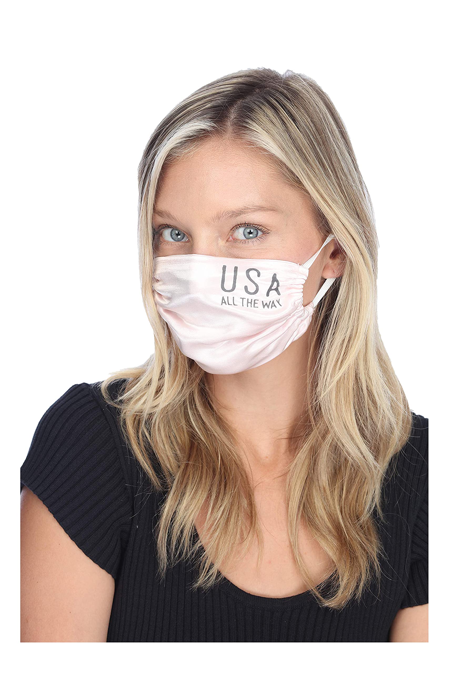 Face Mask - USA ALL THE WAY, Blush, L