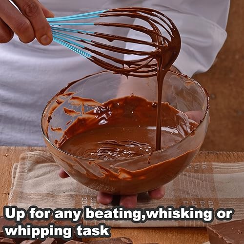 Miniatura 7 de Anaeat Batidor de globo de silicona, perfecto para utensilios de cocina antiadherentes, batidora de leche y huevos, batidor de cocina resistente al
