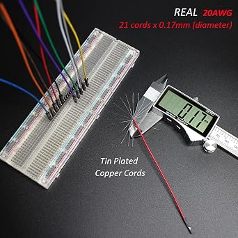 Breadboard Jumper Wires 20AWG, Bestlus Exclusives FF Jumper Cables Wires Female to Female 6'' 15CM, 10 Colors, Pack of 120, Square Head 0.1'' for Arduino Raspberry Pi (6'', F/F)