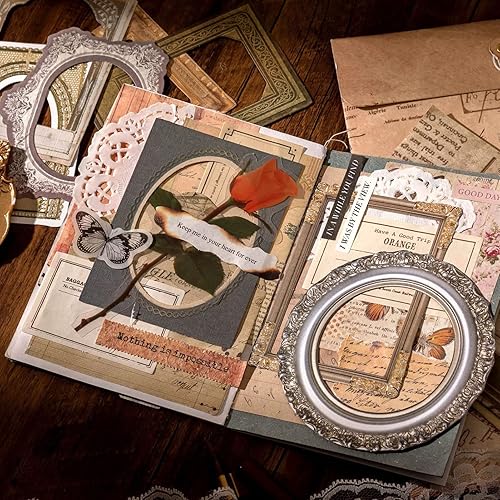 Miniatura 7 de 40 calcomanías de encaje para álbumes de recortes, calcomanías de papel decorativas para álbumes de recortes, paquete de suministros para collage de