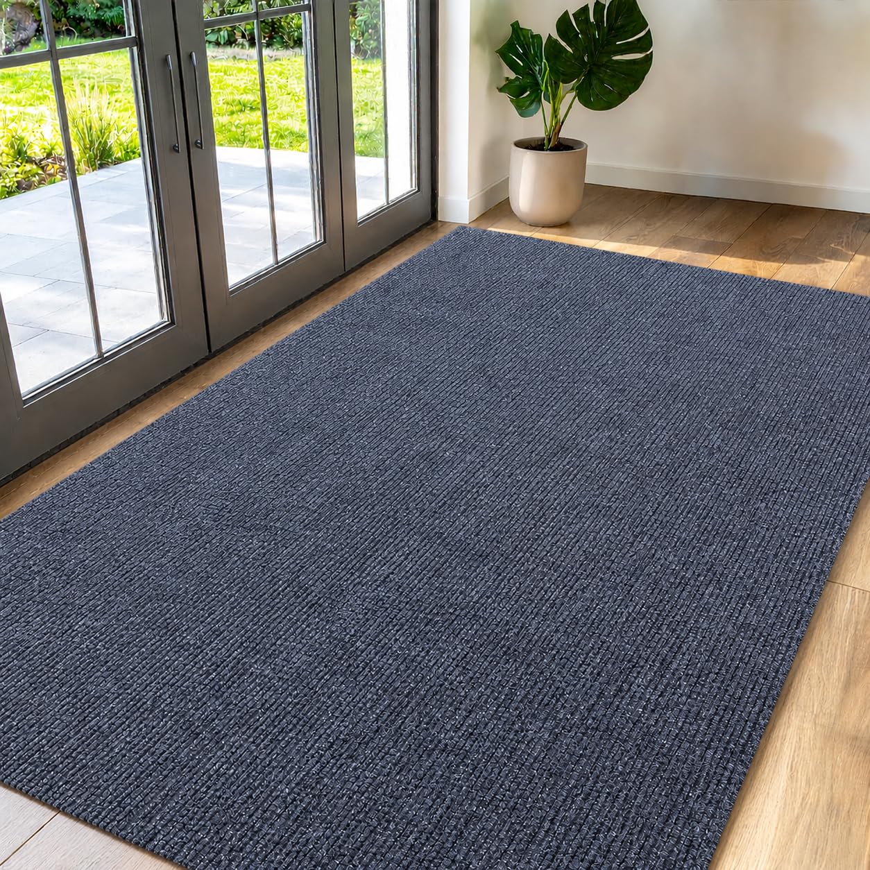 Paillasson 120 x 130 cm tapis d entrée intérieur lavable et découpable pour couloir