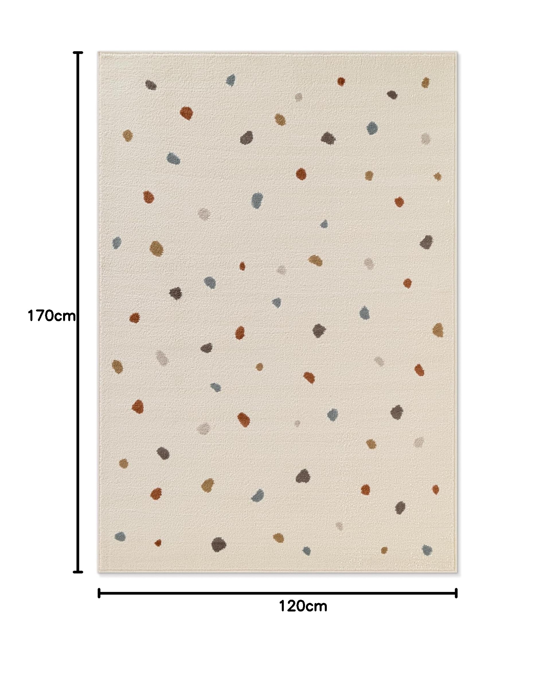Hanse Home Adventures Tapis pour Enfant – Tapis de Jeu à confettis à Pois, Design Moderne, Tapis de Jeu, Tapis d'éveil pour garçon et Fille, pour Chambre d'enfant, Chambre d'adolescent, Salon – Crème