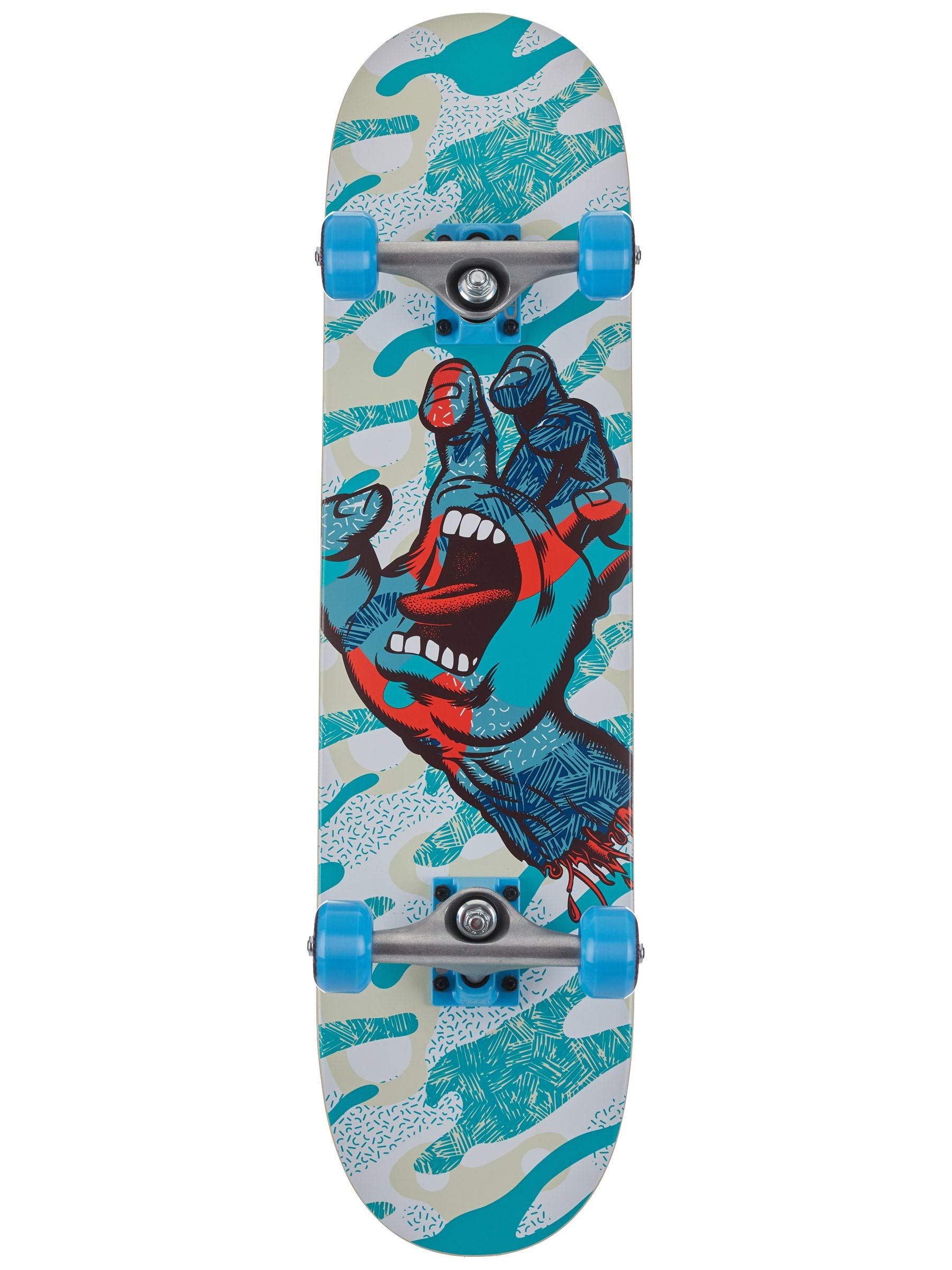SANTA CRUZ Primary Hand Blue Complete Skateboard - 7.5"