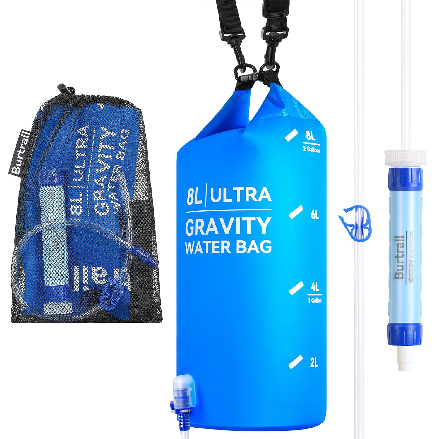 Portable 8L Gravity Water Filter for Camping, Hiking & Emergencies Portable 8L Gravity Water Filter for Camping, Hiking & Emergencies