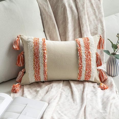 orange rectangle pillow