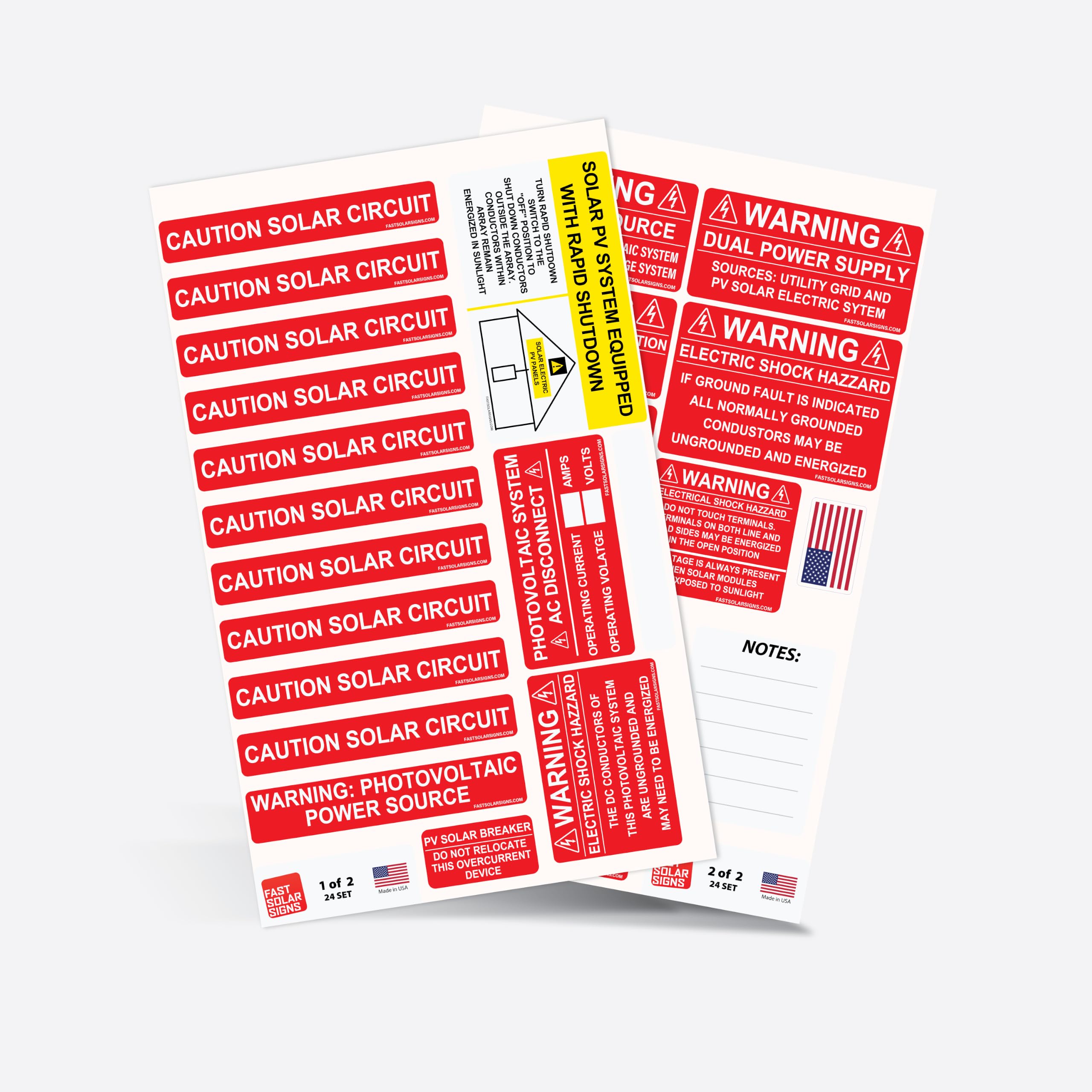 Amazon.com: NEC Compliant Solar Warning Labels Kit – Weatherproof