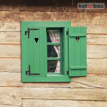 KOTARBAU® Angle Hinge with Brackets Window Shutter Hinge Angle Hinge Door Hinge Black Powder Coated Window Hinge Angle Construction Fitting 250 x 230 mm